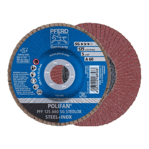Pferd Disque à lamelles A 60SG droit 125 mm K60