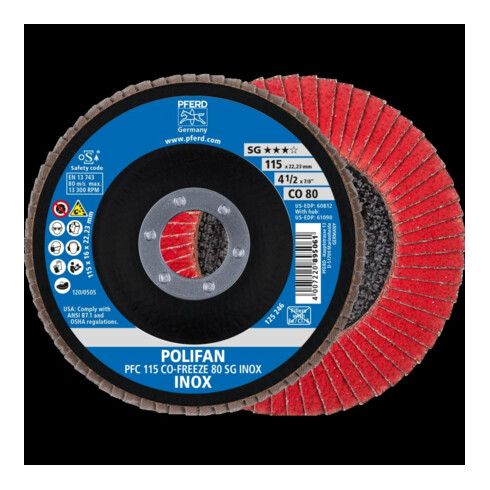 Pferd Disque à lamelles COFREEZE convexe 115 mm K80