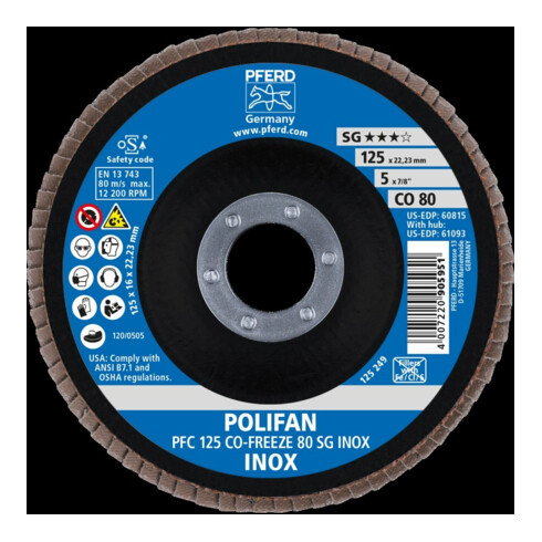 Pferd Disque à lamelles COFREEZE convexe 125 mm K80