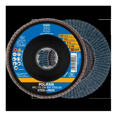 Pferd Disque à lamelles X-LOCK STEELOX K40PSF 115 mm