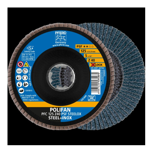 Pferd Disque à lamelles X-LOCK STEELOX K40PSF 125 mm