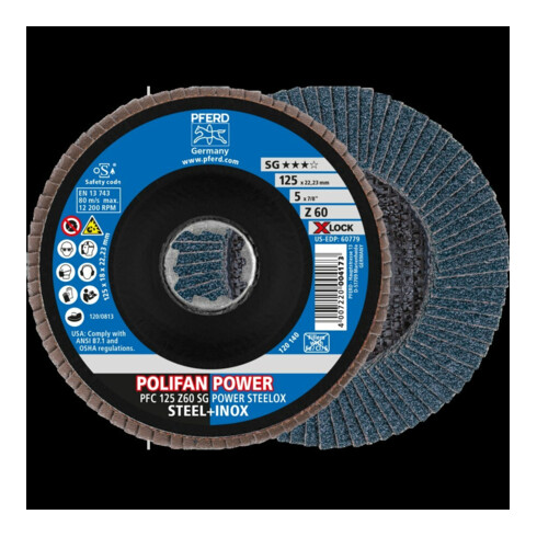 Pferd Disque à lamelles X-LOCK STEELOX K60SGP 125 mm