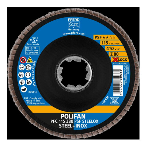 Pferd Disque à lamelles X-LOCK STEELOX K80PSF 115 mm