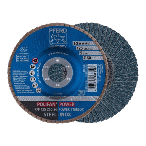 Pferd Disque à lamelles Z 60SG droit 125mm K60
