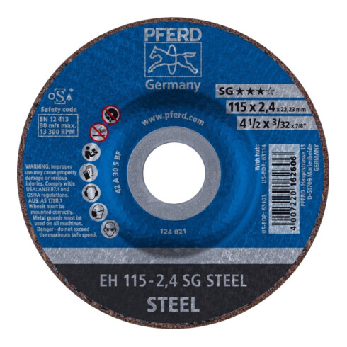 Pferd Disque à tronçonner coudé A30SSG 115x2,4mm