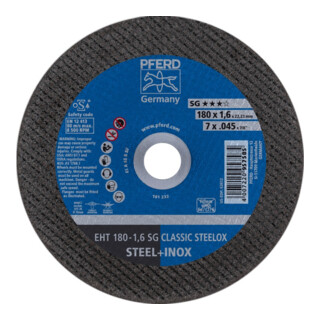 Pferd Disque à tronçonner droit A46QSG-INOX 180x1,6mm