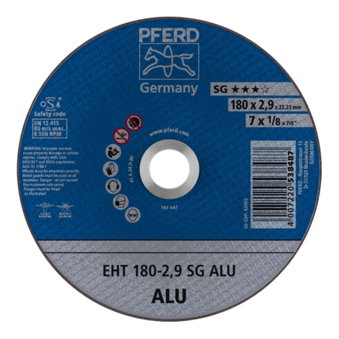 Pferd Disque à tronçonner droit pour aluminium A24NSG 178x2,9mm