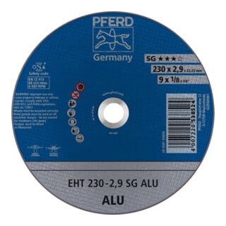 Pferd Disque à tronçonner droit pour aluminium A24NSG 230x2,9mm