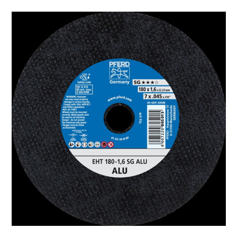 Pferd Disque à tronçonner droit pour aluminium A30NSG 178x1,6mm
