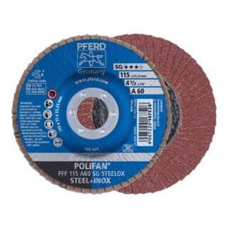 Pferd Disque abrasif à lamelles A 60SG droit 115 mm K60