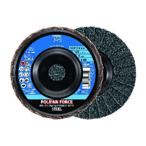 Pferd Disque abrasif à lamelles SGP FORCE STEEL 125 mm Z60