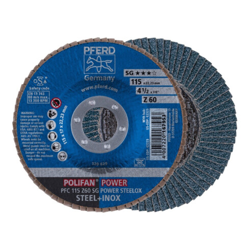 Pferd Disque abrasif à lamelles Z 60SGP POWER 115 mm K60