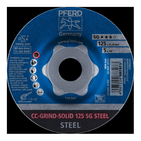 Pferd Disque abrasif CC-Grind Acier massif 125 mm