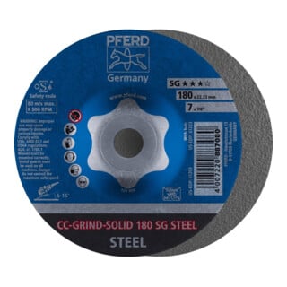 Pferd Disque abrasif CC-Grind Acier massif 180 mm