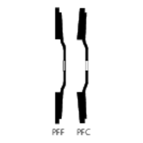 Pferd Disque abrasif éventail A120SG convexe 115 mm K120