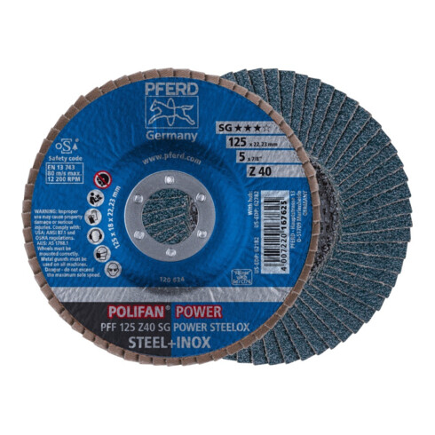 Pferd Disque abrasif éventail Z 40SG droit 125mm K40