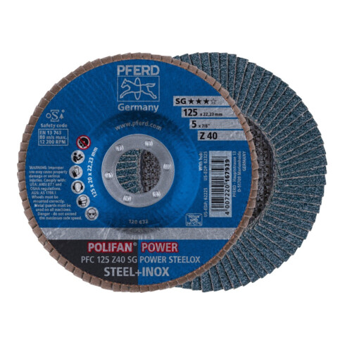 Pferd Disque abrasif lamelles Z 40SGP POWER 125 mm K40