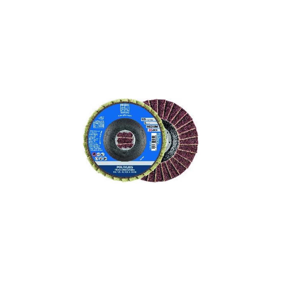 Pferd Disque de polissage Polivliesscheibe X-LOCK PVL A 125 mm 240 fin