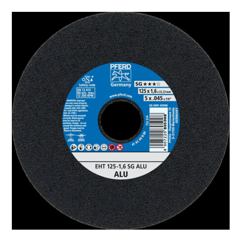 Pferd Disque de séparation droit pour aluminium A46NSG 125x1,6mm