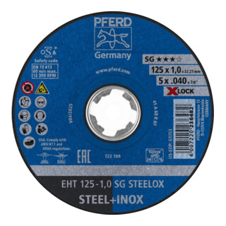 Pferd Disque de séparation SG X-LOCK STEELOX 125x1mm