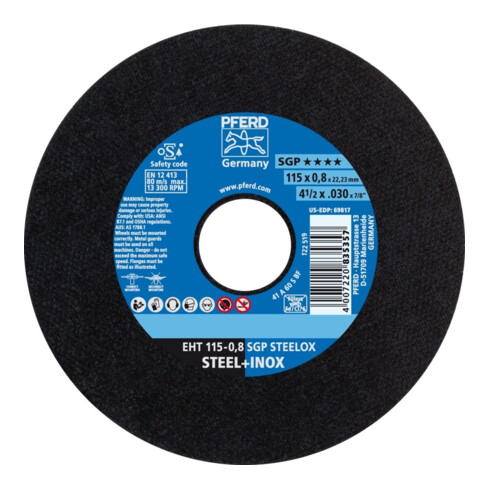 Pferd Disque de séparation X-Slim A60SSGP-INOX 115x0,8mm