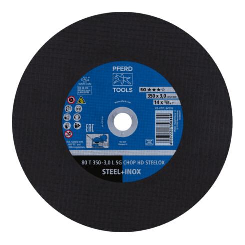 PFERD Disque à tronçonner CHOPSAW HD 80 T L SG CHOP HD STEELOX