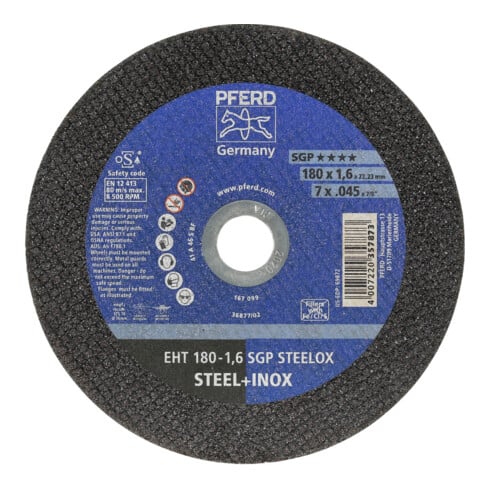 PFERD Disque de tronçonnage SGP EXTRA MINCE 178 mm