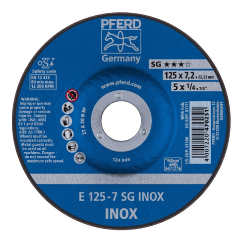 Meule PFERD SG INOX