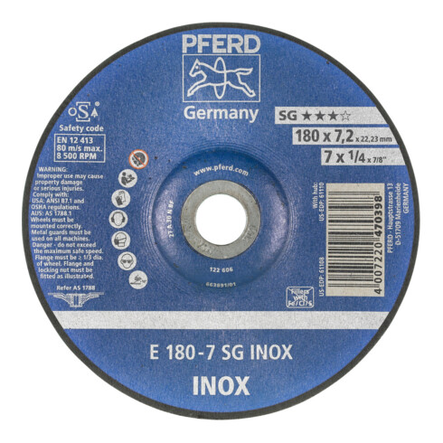 Meule PFERD SG INOX