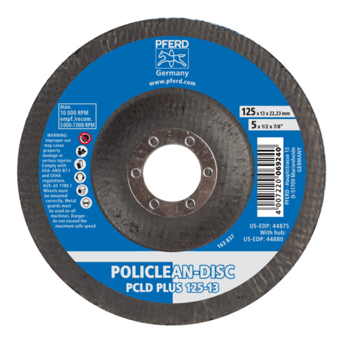 PFERD Disque POLICLEAN PLUS PCLD PLUS 125-13