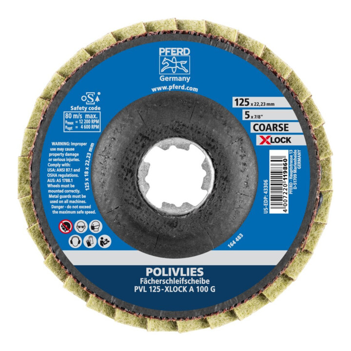 Pferd Disque polissage laine X-LOCK PVL A 125 mm 100 gros