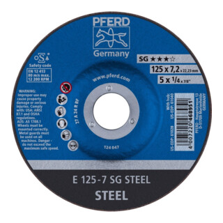 PFERD Disques à ébarber E 125-7 SG STEEL
