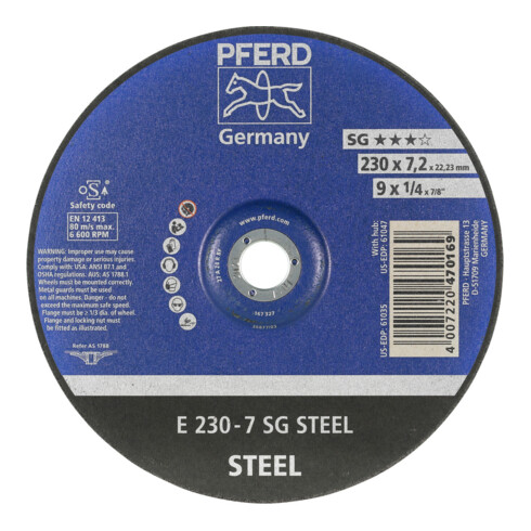 PFERD Disques à ébarber E 230-7 SG STEEL