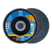 PFERD Disques à surfacer à lamelles POLIFAN PFC 100 Z 80 PSF STEELOX/16,0 100 mm-1