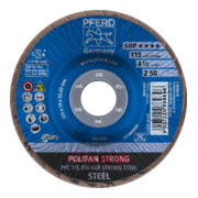 PFERD Disques à surfacer à lamelles POLIFAN PFC 115 Z 50 SGP STRONG STEEL-4