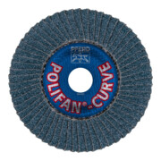 PFERD Disques à surfacer à lamelles POLIFAN PFR 125-M Z 40 SGP CURVE STEELOX-3