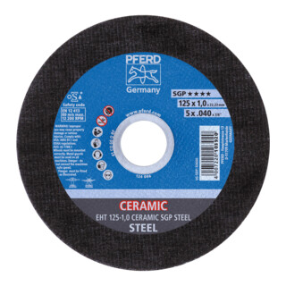 PFERD Disques à tronçonner EHT 115-1,0 CERAMIC SGP STEEL