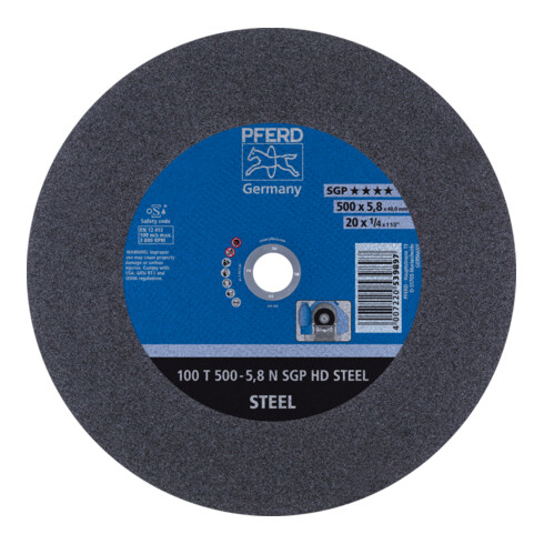 PFERD Disques à tronçonner HEAVY DUTY 100 T 500-5,8 Q SGP HD STEEL/40,0