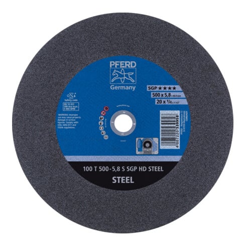 PFERD Disques à tronçonner HEAVY DUTY 100 T 500-5,8 S SGP HD STEEL/40,0