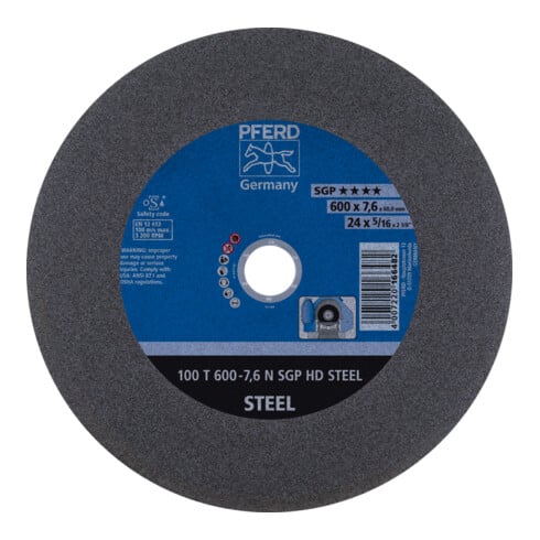 PFERD Disques à tronçonner HEAVY DUTY 100 T 600-7,6 N SGP HD STEEL/60,0