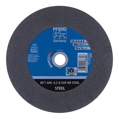 PFERD Disques à tronçonner HEAVY DUTY 80 T 400-4,2 Q SGP HD STEEL/40,0