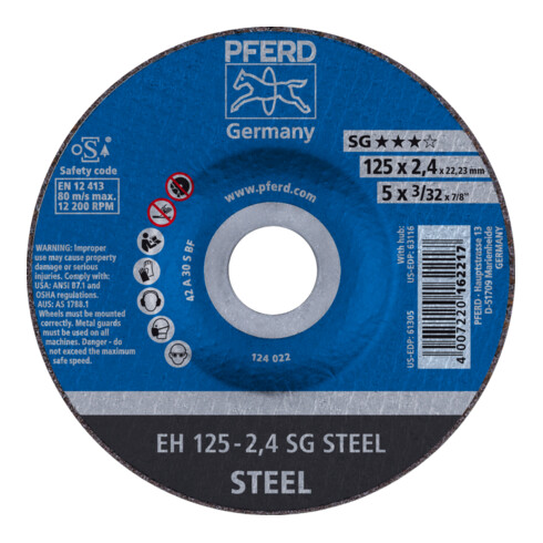 PFERD doorslijpschijf EH SG STEEL