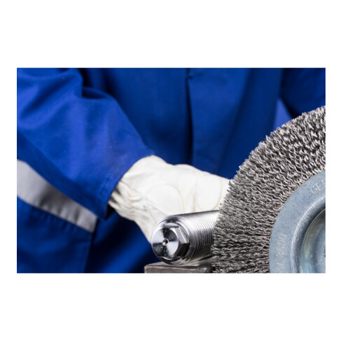 PFERD Entgratbürste ungezopft RBU Ø 250x100x50,8 mm Bohrung Edelstahl-Draht-Ø 0,35 mm stationär