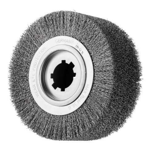 PFERD Entgratbürste ungezopft RBU Ø 250x100x50,8 mm Bohrung Edelstahl-Draht-Ø 0,50mm stationär