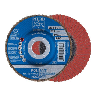 Pferd Fächerschleifscheibe A-COOL SG gewölbt 115mm K80