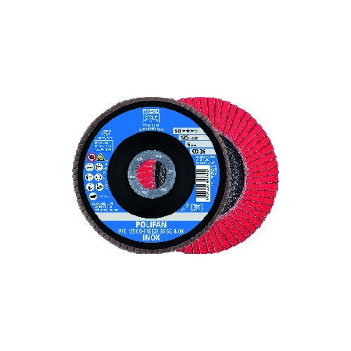 Pferd Fächerschleifscheibe COFREEZE gewölbt 115mm K80