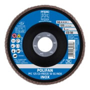 Pferd Fächerschleifscheibe COFREEZE gewölbt 125mm K50