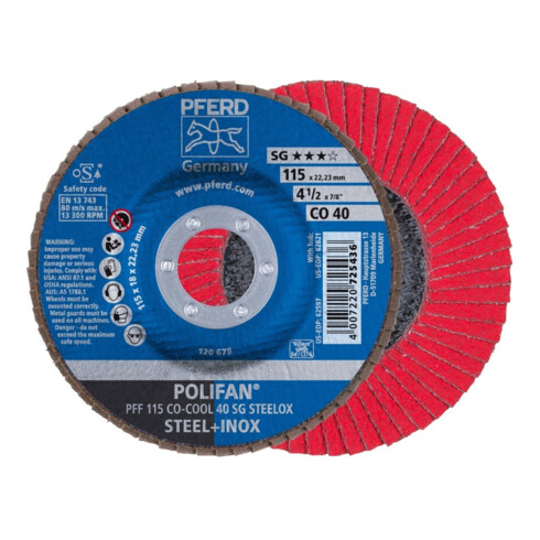 Pferd Fächerschleifscheibe SGP-COOL gerade 115mm CO40