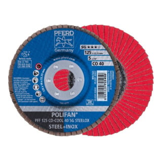 Pferd Fächerschleifscheibe SGP-COOL gerade 125mm CO40