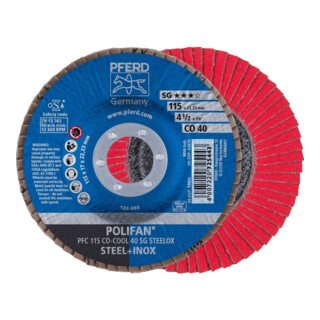 Pferd Fächerschleifscheibe SGP-COOL gewölbt 115mm CO40